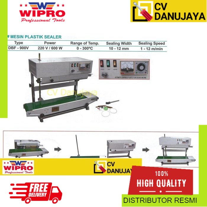 Mesin Plastik Pemanas Tutup Sealer - Wipro DBF-900V