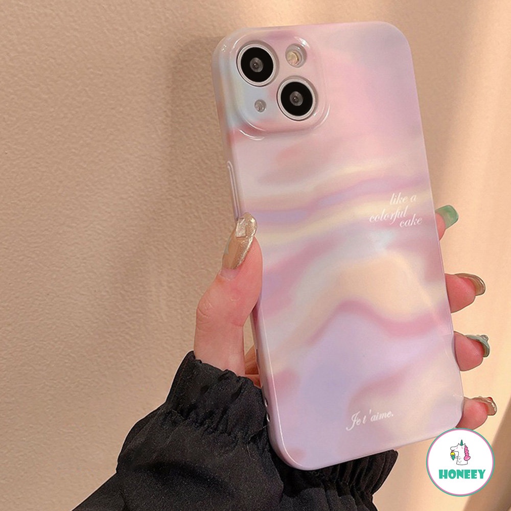 IPHONE Case Seni Lukisan Minyak Pemandangan Sunset Glow Abstrak Untuk Iphone14 13 12 11 Pro Max Xr Xs7 8 14 Plus Case Lucu Mewah Cover