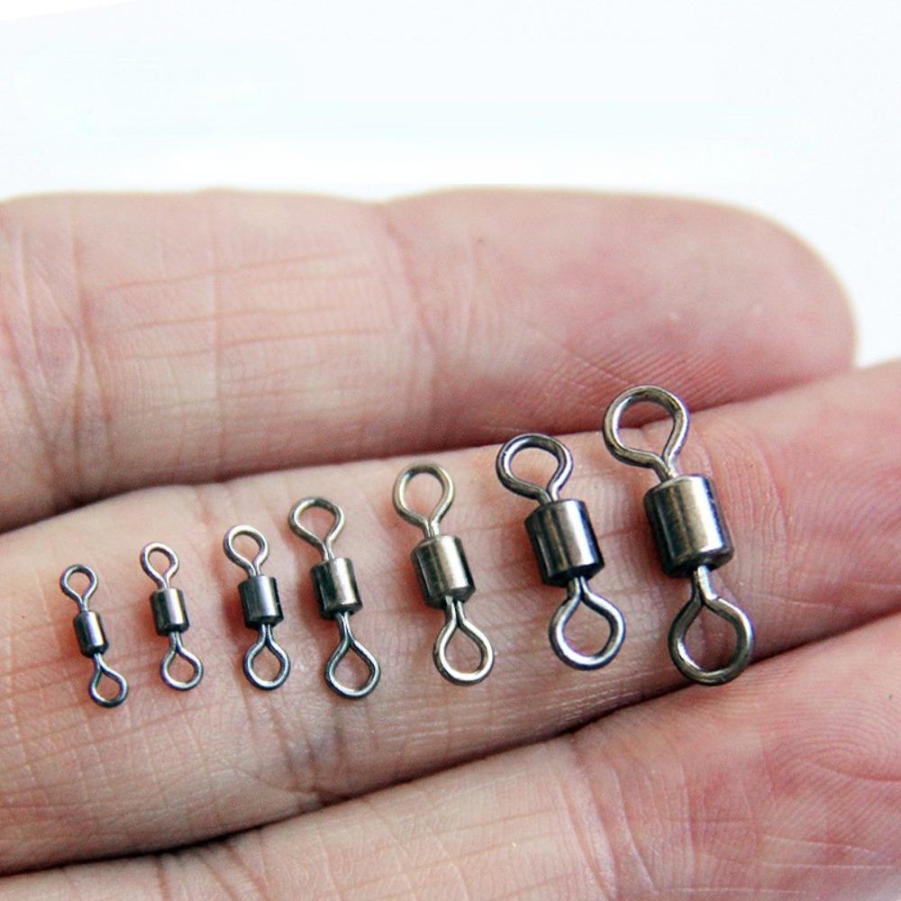 Agustinina Memancing Bergulir Putar Padat Cincin Untuk Ikan Gurame Stainless Steel Fishing Tackle Barrel Fishing Eight Shaped Ring Fishing Gear