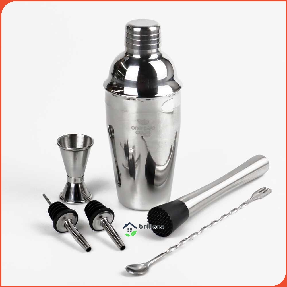 One Two Cups 6 in 1 Bartender Cobbler Cocktail Shaker 550ml - BA016