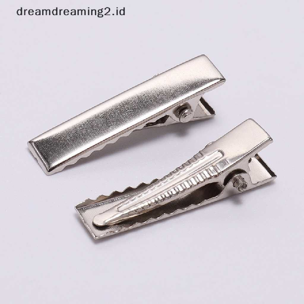 (dream) 20pcs Klip Rambut Aligator Cabang Tunggal Busur DIY Kosong Jepit Rambut Gadis Duckbill Klip Grip Pin//