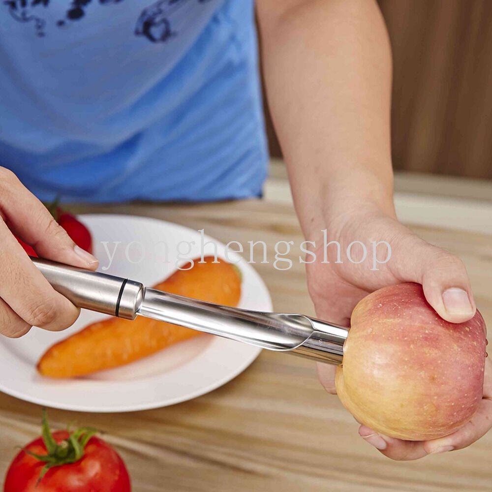 1pcs Stainless Steel Apple Pear Corer Remover Kurma Merah Alat Penghapus Inti Seeder Buah Sayur Gadget Dapur