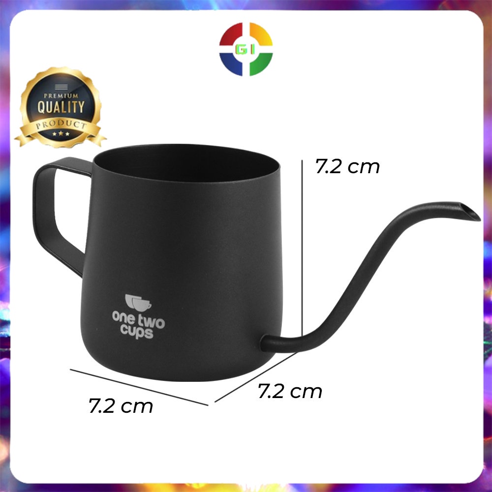 Teko Pitcher Kopi Teapot Kettle Cup Stainless 250 ml Black