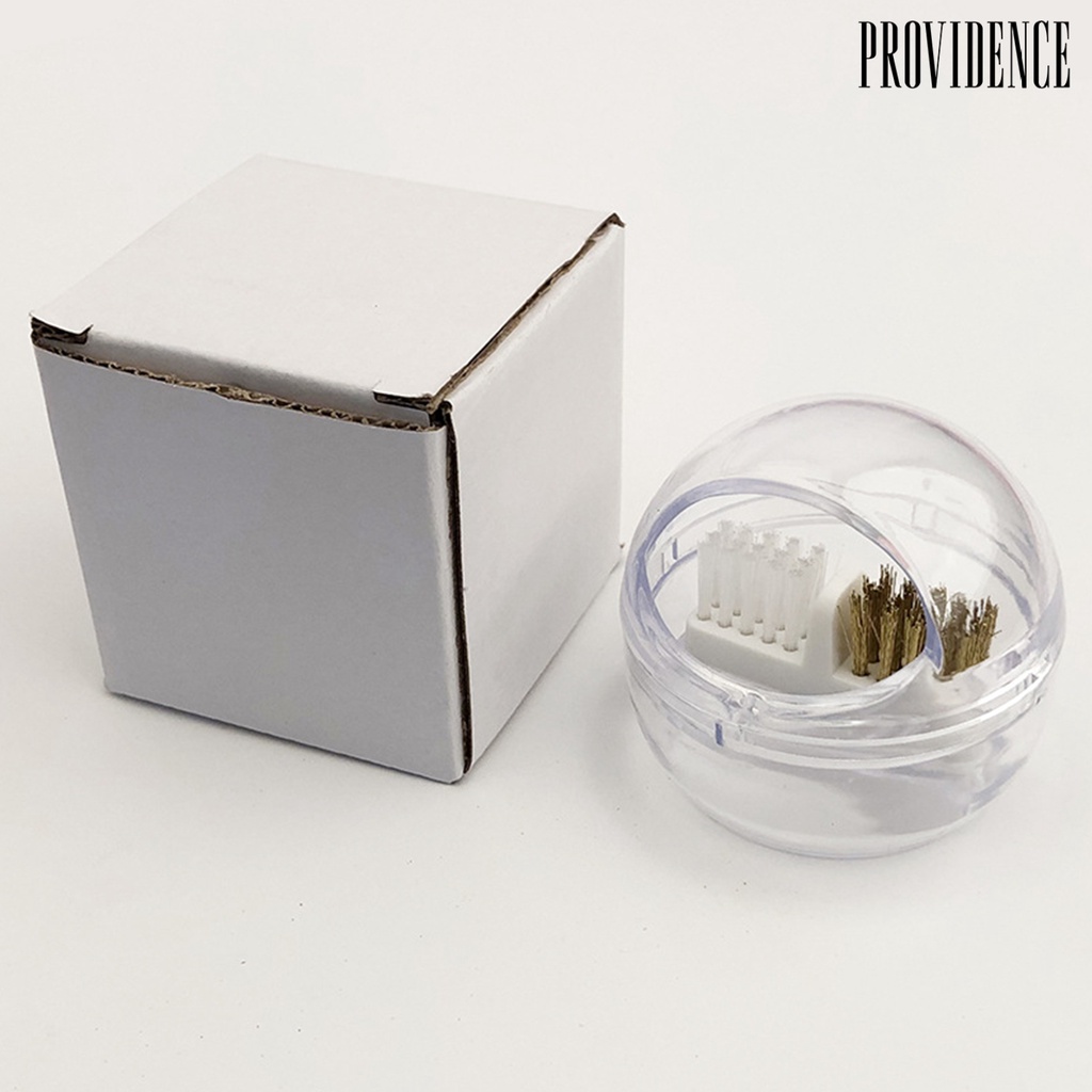 Providence Pembersih Mata Bor Dengan Penutup Bening Dapat Dilepas Mudah Dibawa Bulu Keras Lembut Profesional Pembersih Mata Bor Mini Pembersih Dual Clean Brush Box Alat Nail Art