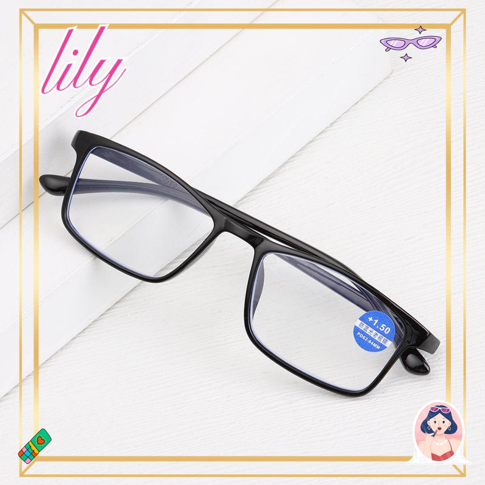 Lily Kacamata Baca Fashion Portable Klasik Hitam Ultra Ringan Frame