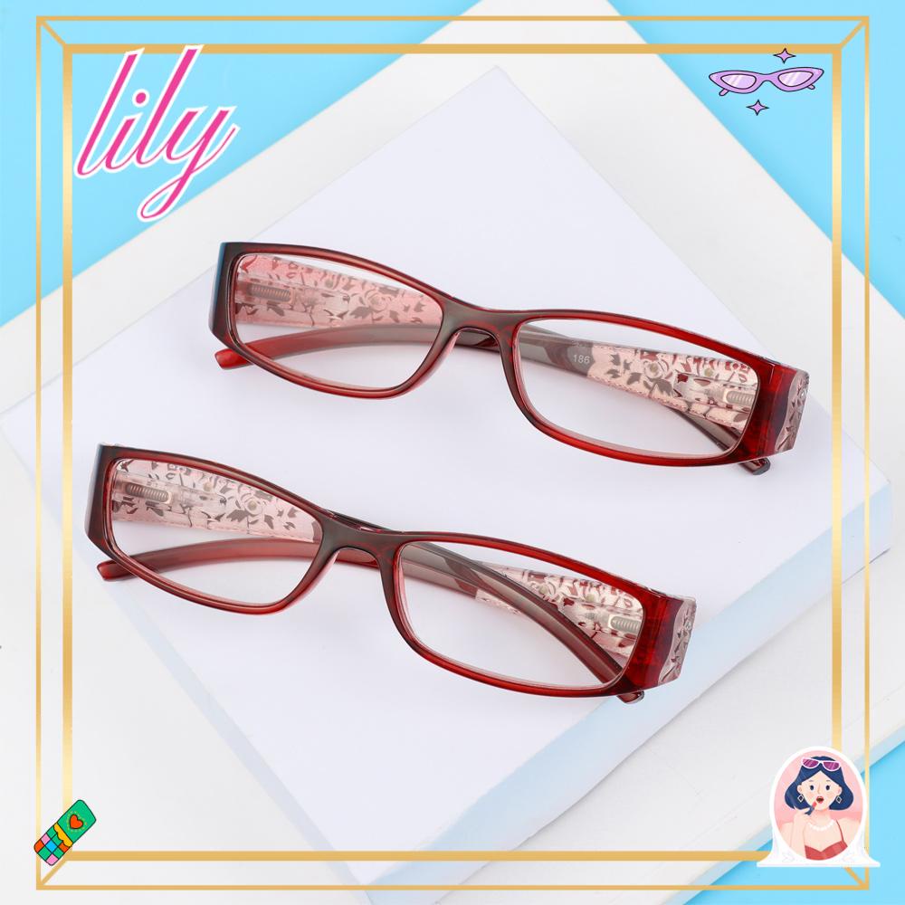 Lily Kacamata Baca Anti blue Light Pria Wanita Fashion Vision Care Anti-blue Rays Printing Eyeglasses