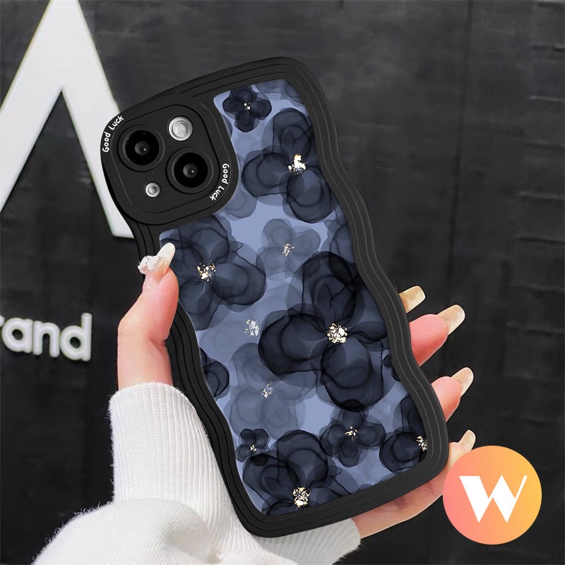 Casing Tepi Bergelombang Lembut Untuk Realme C21Y C12 C55 C11 C30 C33 C35 C25s C15 C25 C25Y C20 C3 C17 C20A Untuk Realme5 7i 8 5s 10 8Pro 7 9i 8i 9Pro+9 6i 5i Art Lukisan Minyak Bunga Sarung