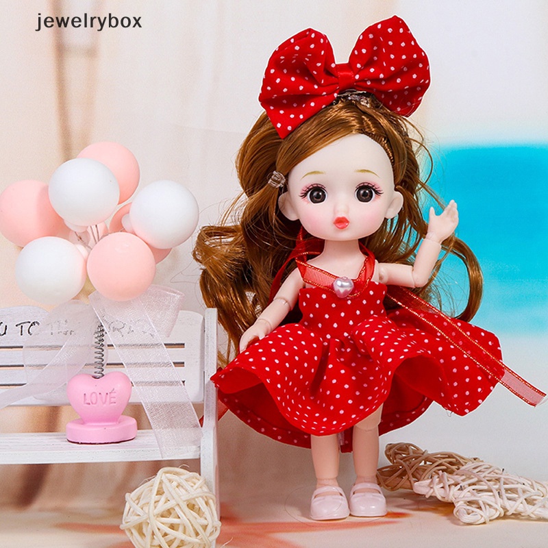 [jewelrybox] Boneka Princess 16cm Lucu Dengan Pakaian bjd Boneka ob11 Boneka Mainan Untuk Anak Perempuan DIY Hadiah Butik