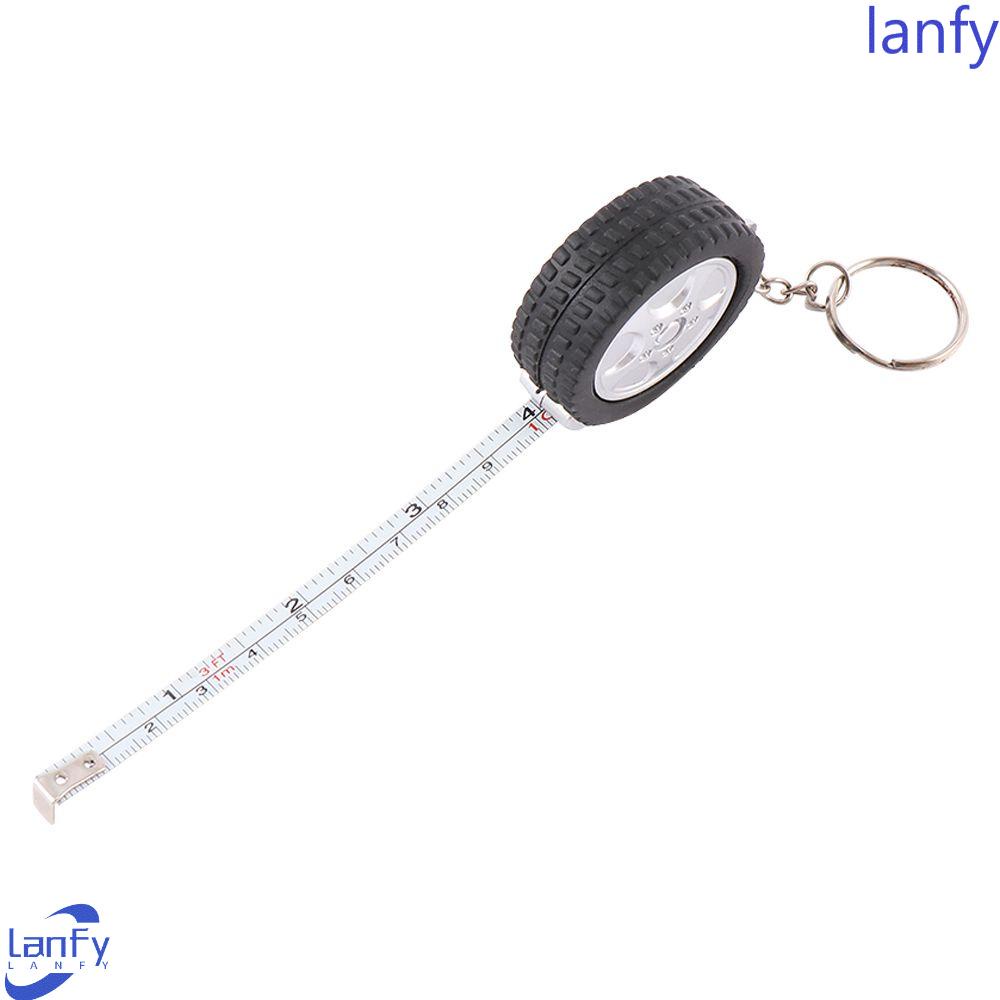 Lanfy Tape Measures Retractable Keyring Alat Ukur Plastik Bentuk Ban