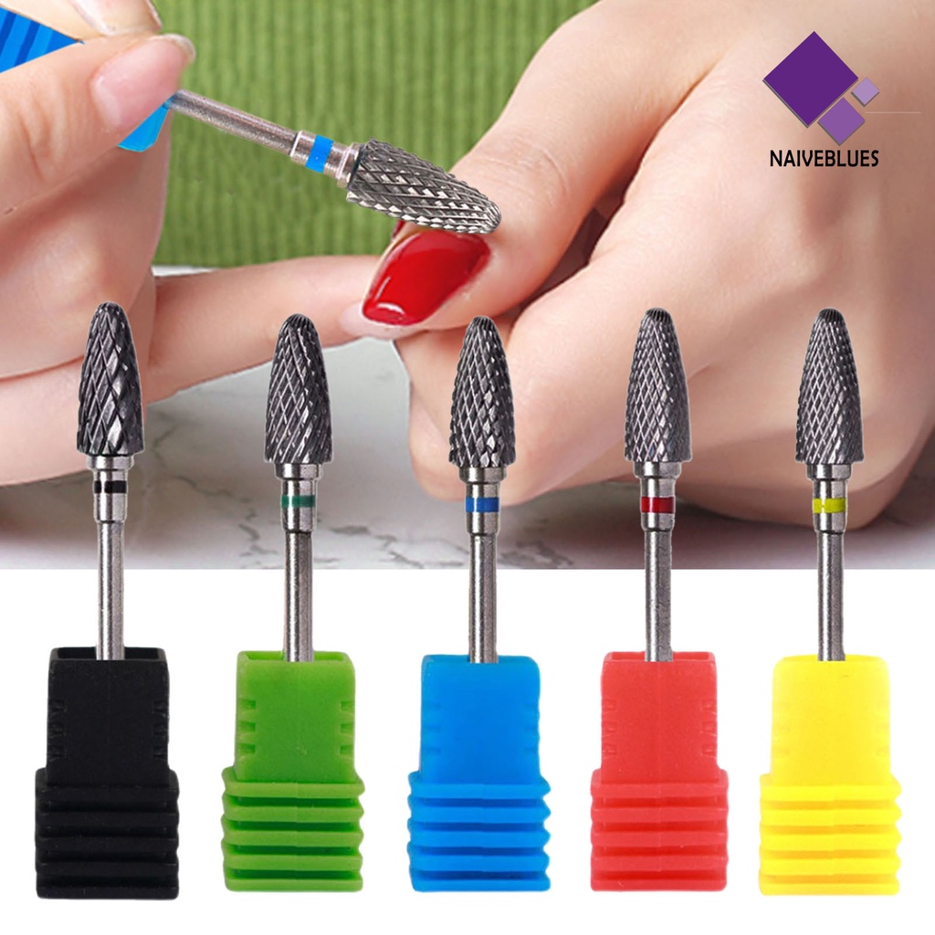 [naiveblues] Manicure Polisher Multifungsi Kepala Kutek Tungsten Steel Kekuatan Tinggi Untuk