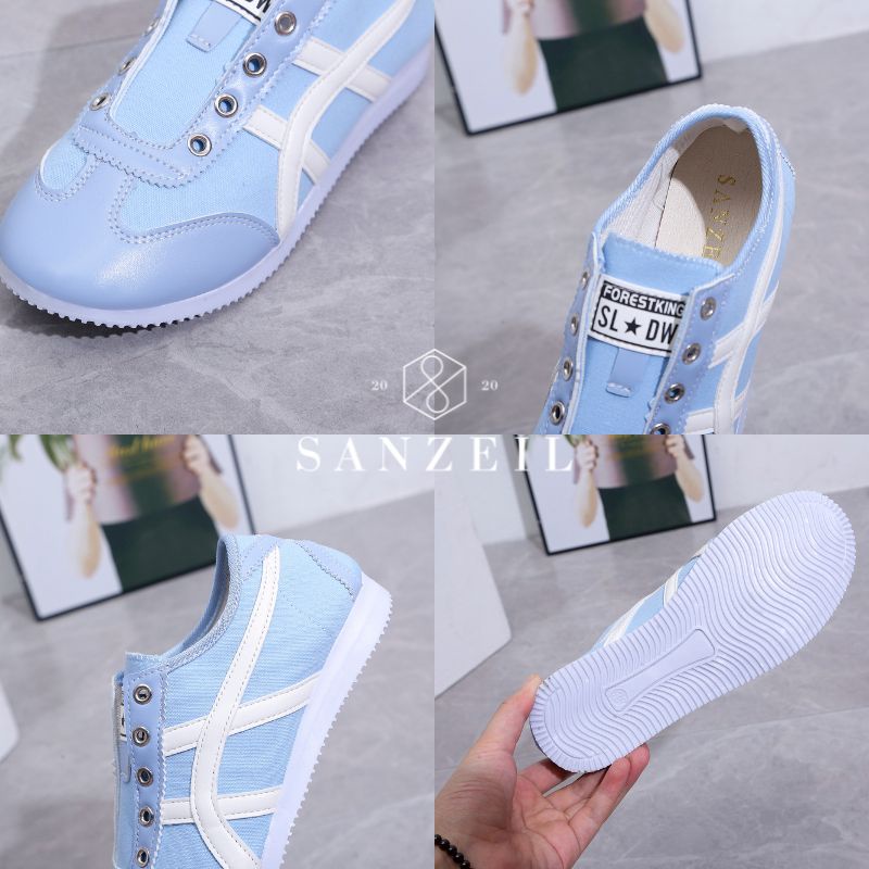 1333 Onnie Sepatu Sneakers Wanita Slip On Shoes Casual Tanpa Tali