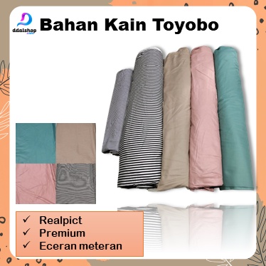 bahan kain katun toyobo premium meteran murah / kain katun toyobo platinum
