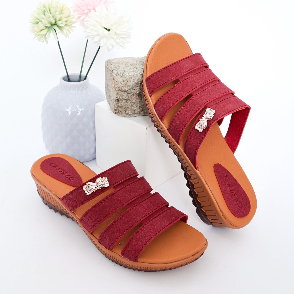 Sendal Wedges Sandal Wanita Wedges Wedges Wanita Casual Selop