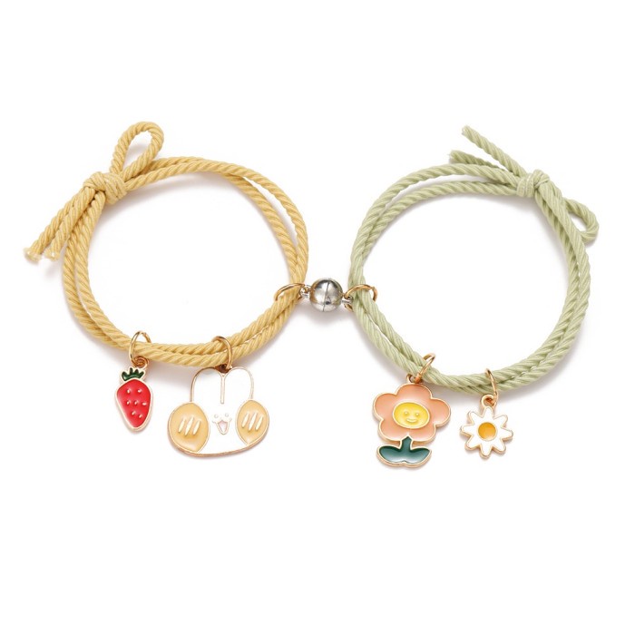 2 Gelang Couple Magnet Sahabat Best friend Anak Cewek Bear Kembaran