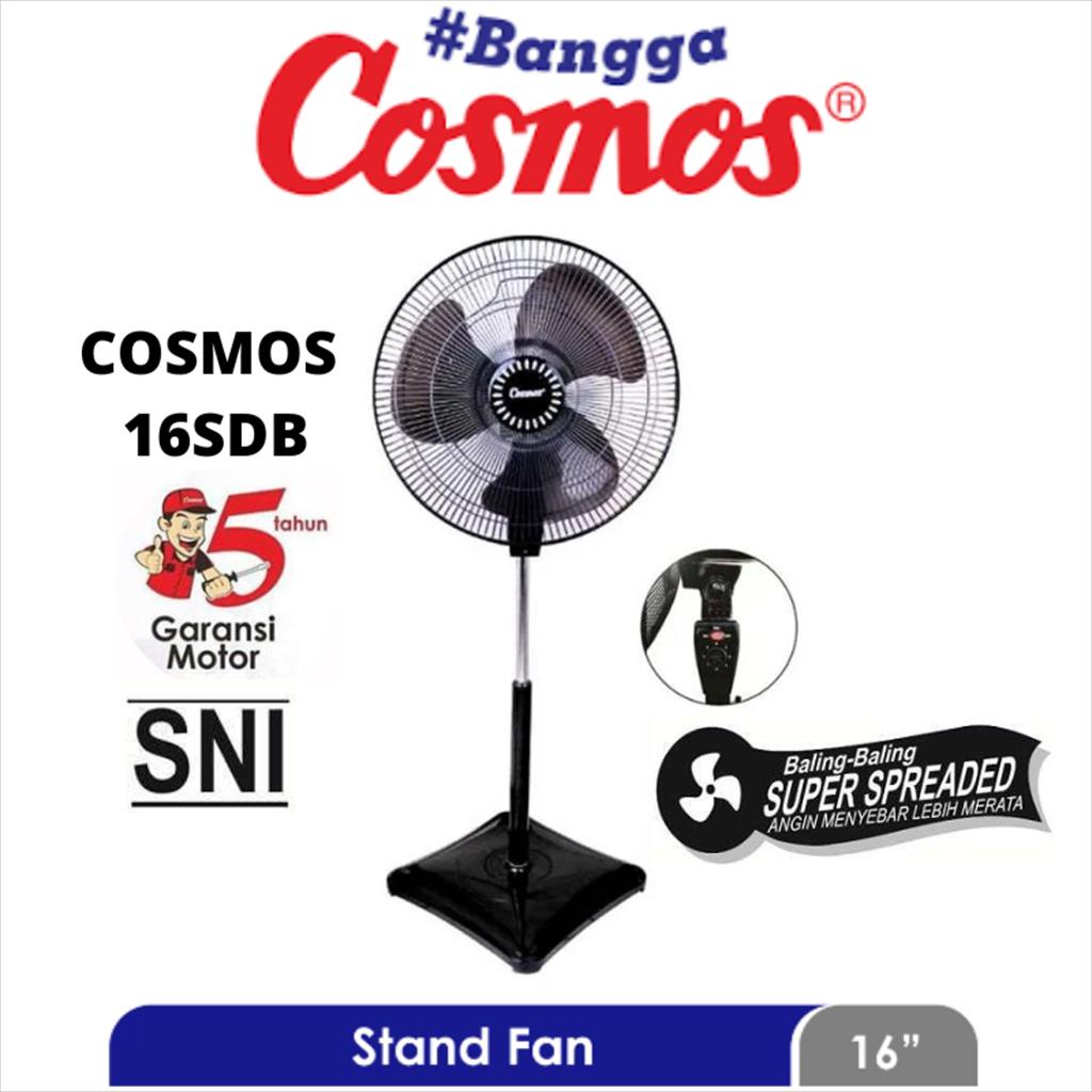 Kipas angin COSMOS 16SDB 16 SDB 16-SDB Stand Fan COSMOS 16SDB Black Edition