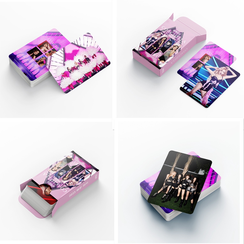 55pcs/box Photocard Hitam-PINK The Coachella Valley Music and Arts Festival Kartu Lomo Blackpink Kpop Postcards Blackpink