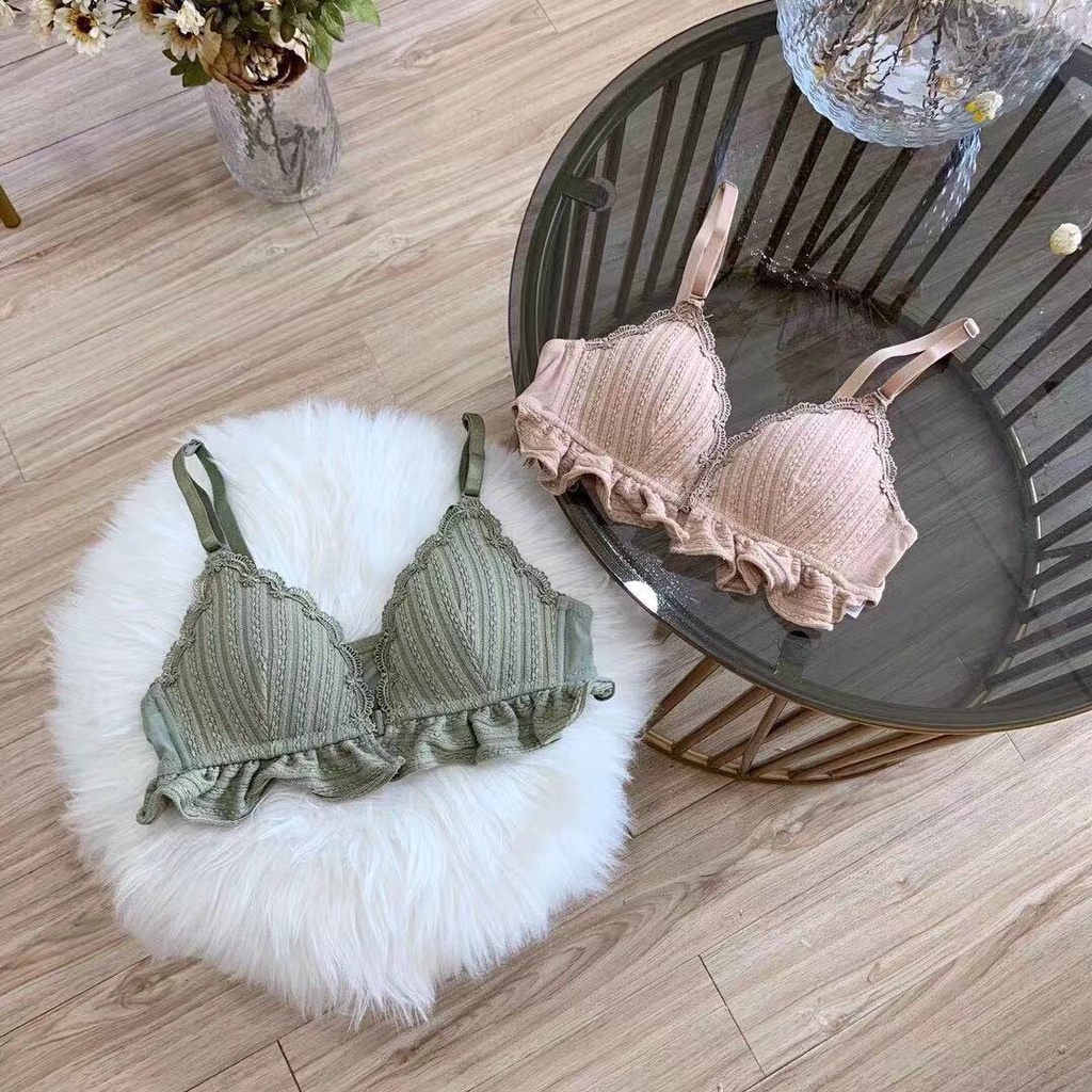 Brasay Bra BH Wanita Model Push-Up Bahan Lace Breathable Hiasan 9032