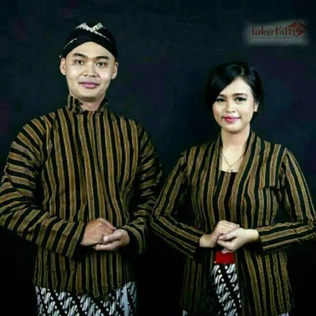 Lurik Baju Surjan Lurik + Kebaya Lurik Jawa/ baju Couple / satu set baju surjan