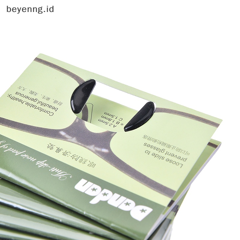 Beyen 5pasang 1.8mm anti-slip Silikon Bantalan Hidung Kacamata sunglass Kacamata spectacles ID