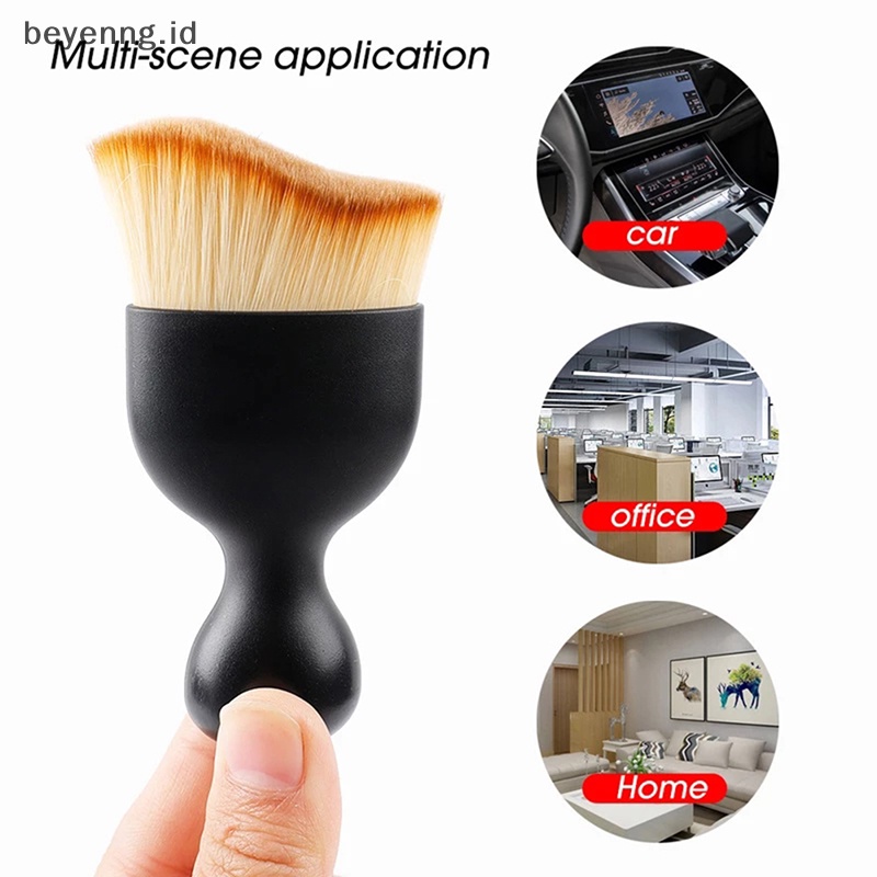 Beyen Pembersih Detailing Interior Mobil Soft Brush Makeup Foundation Brush Penghilang Debu ID