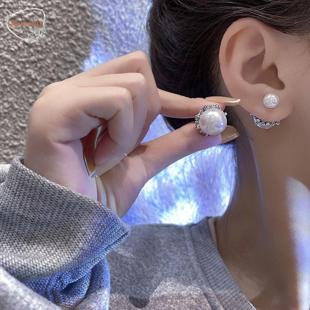 Mxbeauty Wanita Menjuntai Anting-Anting Indah Sederhana Mutiara Trendi Niche Desain Fashion Perhiasan Gadis Hadiah Berlian Imitasi Gaya Korea Earrings