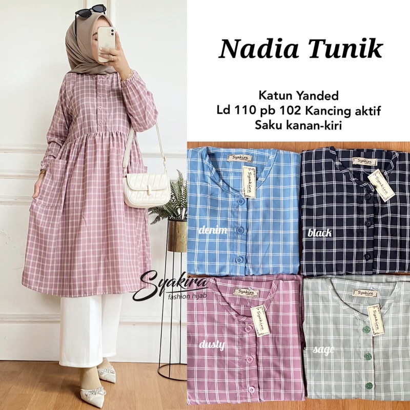 NADIA Tunik ORI SYAKIRA | Katun Yanded