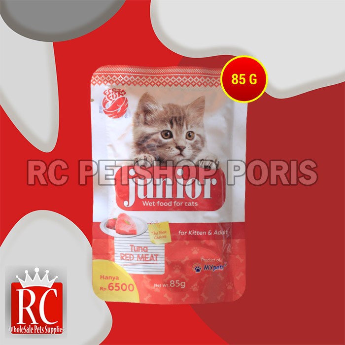 Makanan Basah Kucing Junior Wet Food Pouch 85 Gram Non Whiskas