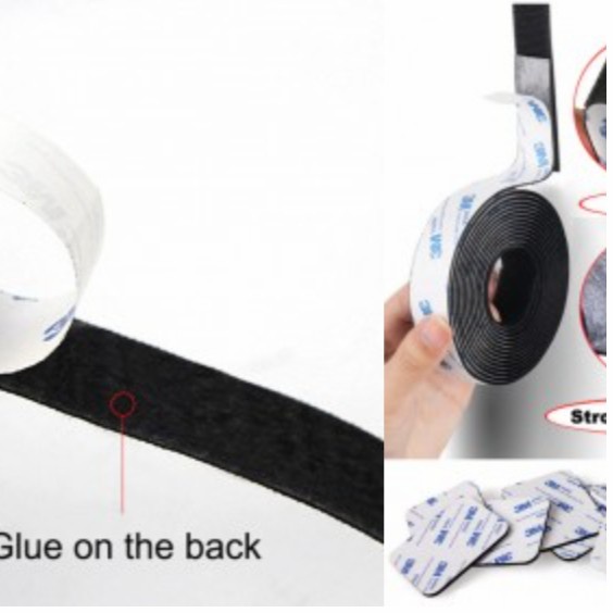 

ARS04 Lakban Velcro Hook and Loop Magic Nylon Sticker 20mm 1 Meter - 20mm x 1meter