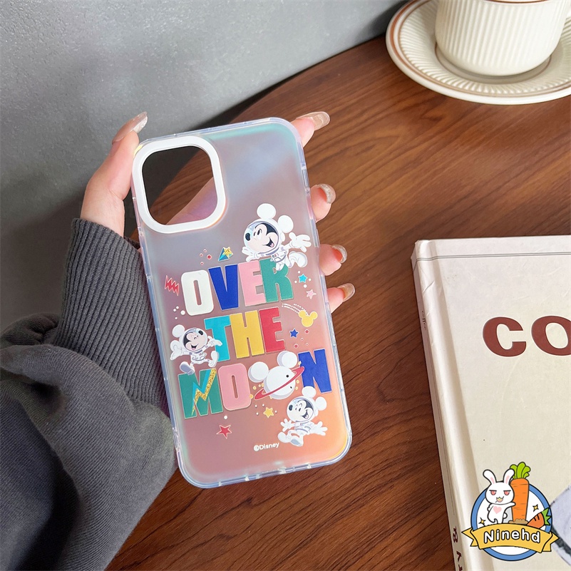 IPHONE Casing Kompatibel Untuk Iphone14 13 12 11 Pro Max X Xr Xs Max8 7 Plus SE Kartun Kreatif Casing Ponsel Laser Tekstur Matte Transparan Silikon Soft Case Shockproof Cover Pelindung