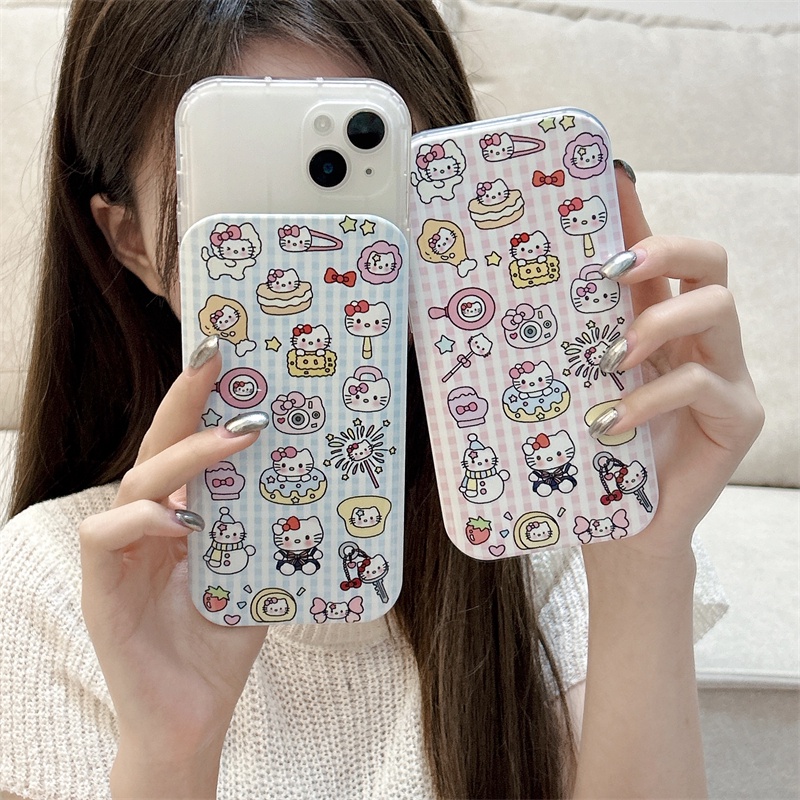 IPHONE Casing Cover Sliding Kartun Hello Kitty Cocok Untuk Iphone14 13 12 11 Pro Max Casing Pelindung Cermin Geser