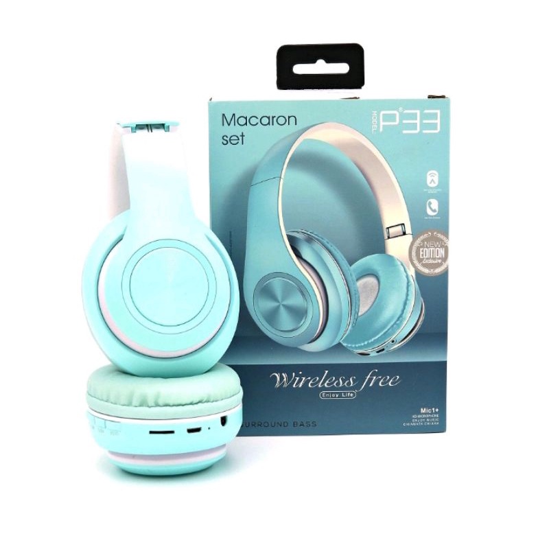 Headset Bluetooth Bando inpods Macaron P33 / Headphone Inpods Macaron