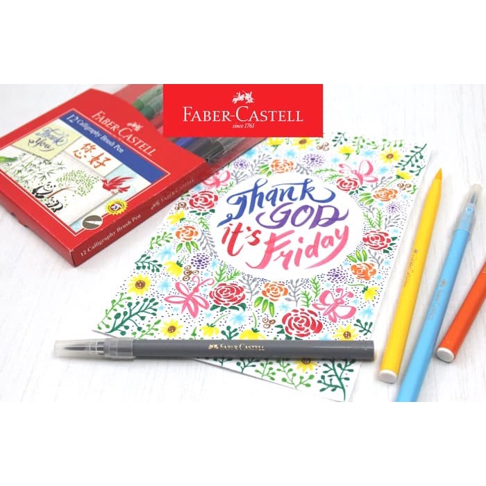 

Faber-Castell Calligraphy Brush Pen Set 12