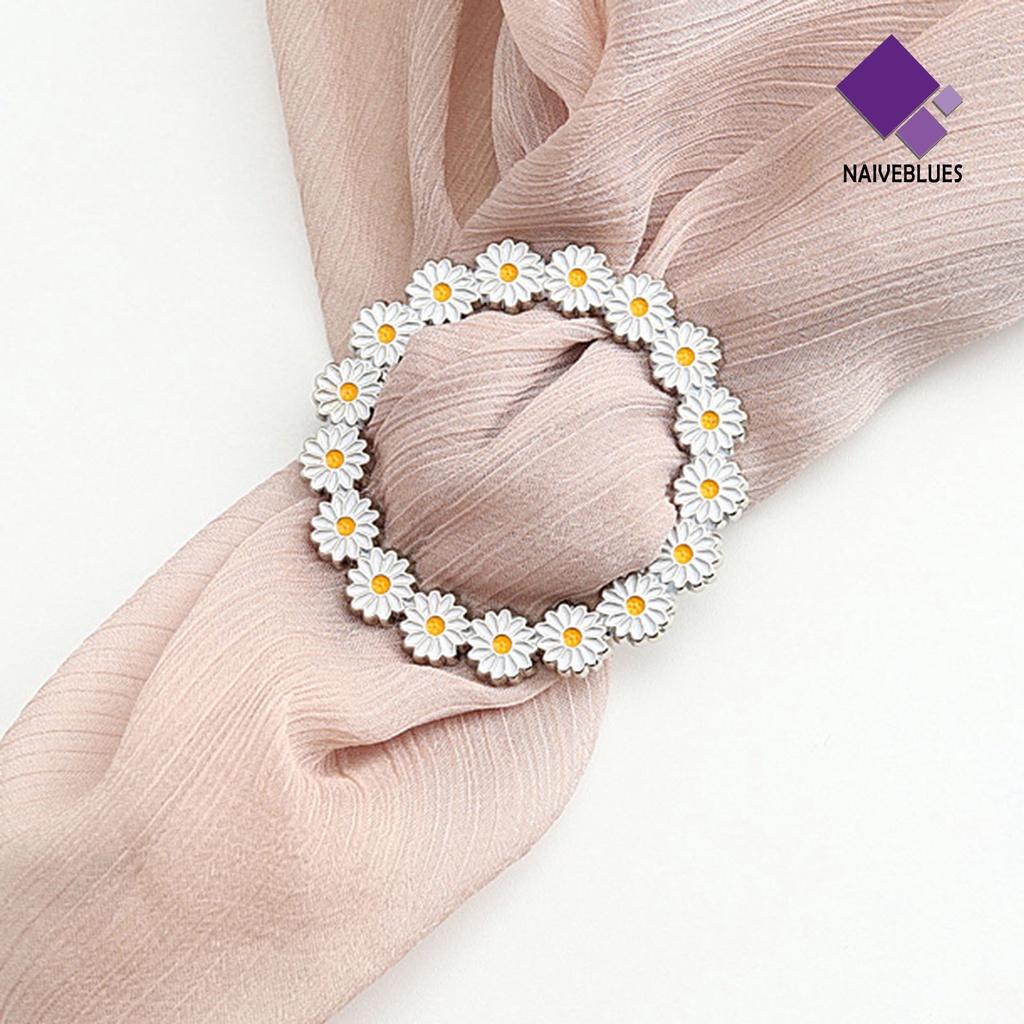 &lt; Naiveblues &gt; Pakaian Sudut Simpul Gesper Elegan Mutiara Imitasi Bulat Cinta T-shirt Syal Sudut Dasi