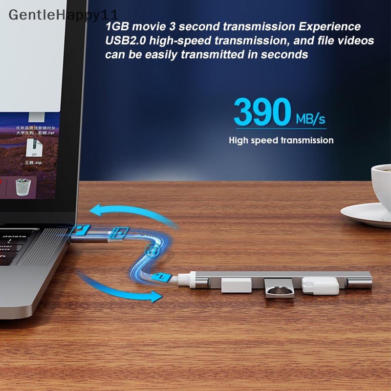 Gentlehappy USB C HUB 3.0 Tipe C 3.1 4port Multi Splitter Adapter OTG Untuk PC Komputer id