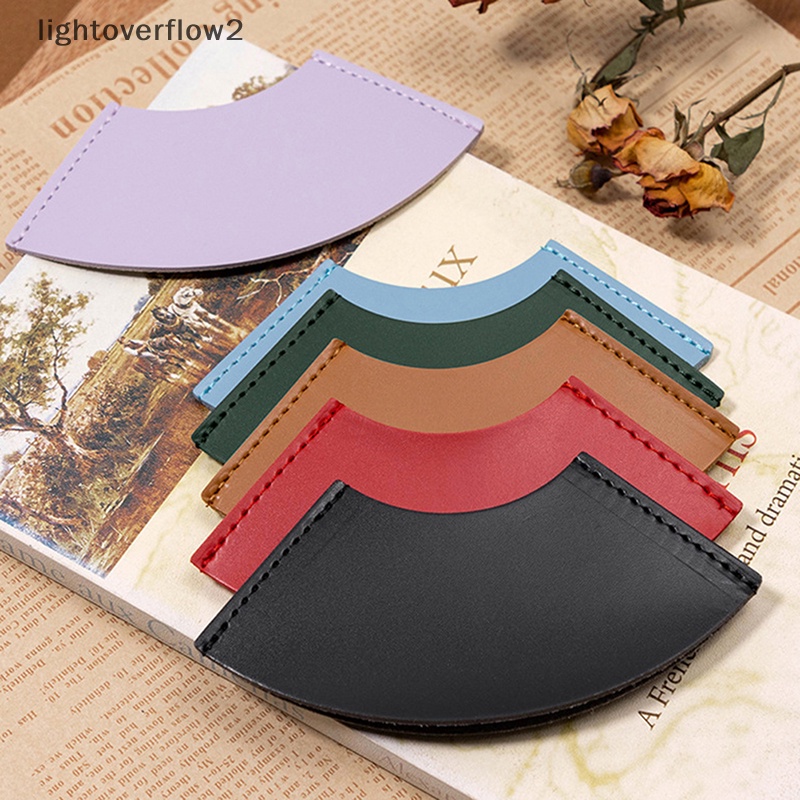 [lightoverflow2] Penanda Halaman Sudut Berbentuk Kipas Mini Handcrated Vintage Leather Bookmark For Bookmark Kulit Untuk Pelajar Pembaca Hadiah Anak [ID]