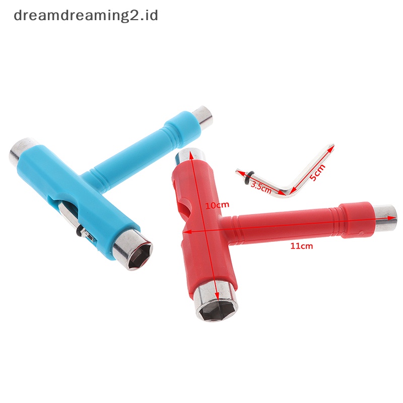 (drea) 1pc Alat skateboard T-type Obeng Socket Skate T-Tool Kick Scooter Tool//