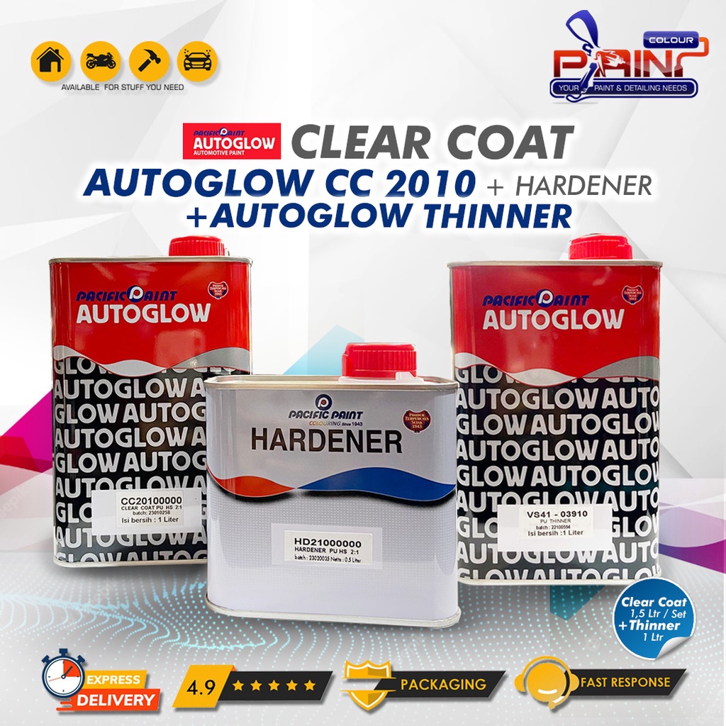 Paket Clear Coat Autoglow 2010 + Thinner Autoglow PU