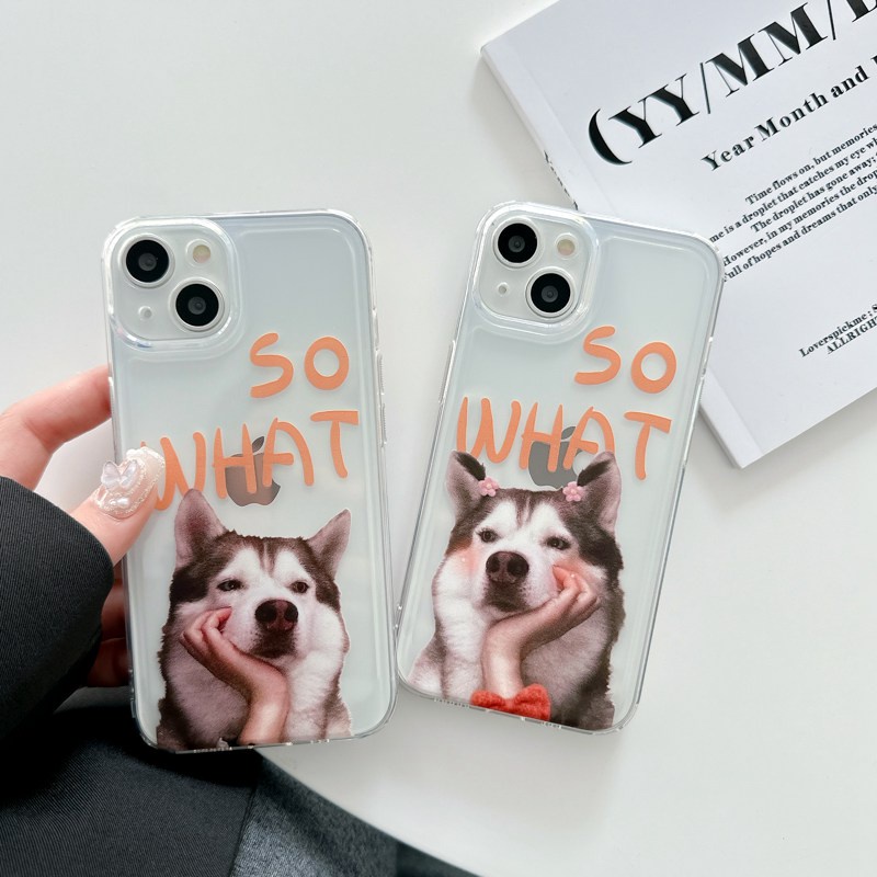 Couple！Husky Soft TPU Case HP iP iPhone 7 8 14 + Plus SE 2020 X XS XR Max 11 12 13 Pro Max Boy Girl Woman Man FTD Casing Apple