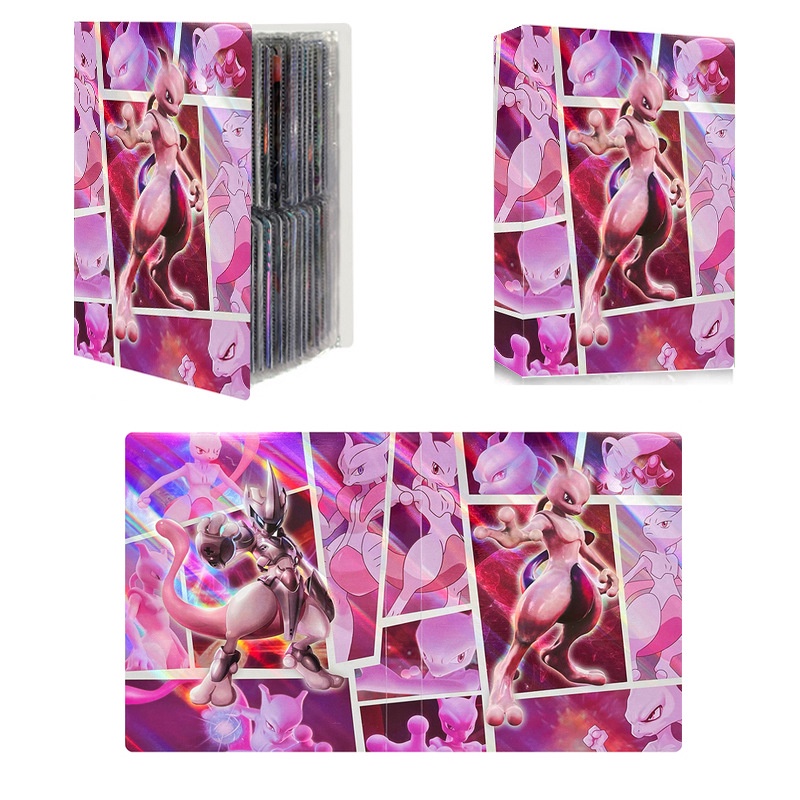 Buku Album POKEMON Desain Laser 3D 240pcs Card Holder Binder Trading Kartu Koleksi Buku