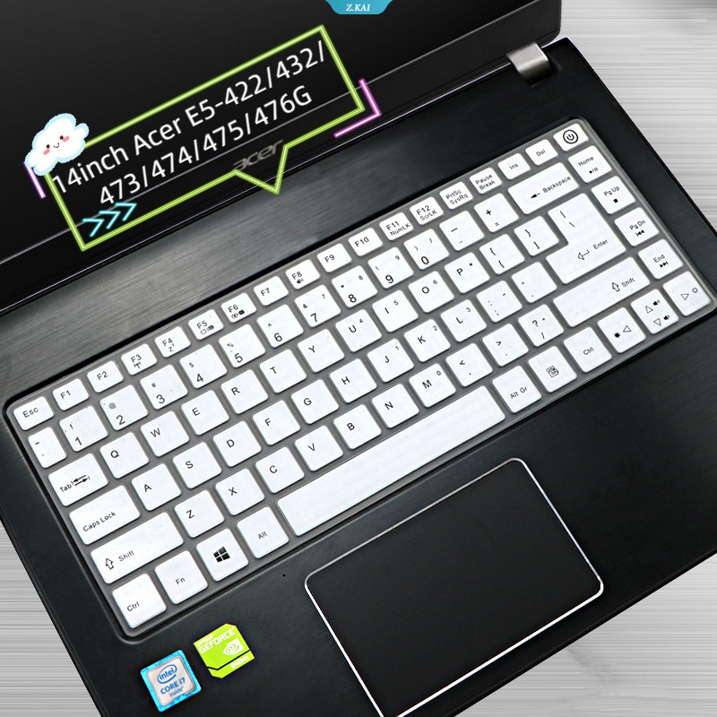 Cover Pelindung Laptop Slim Lembut Dan Nyaman Untuk Model 14inch Acer E5-422/432 /473 /474 /475/476G Pelindung Keyboard Waterproof Silicone Cover [ZK]