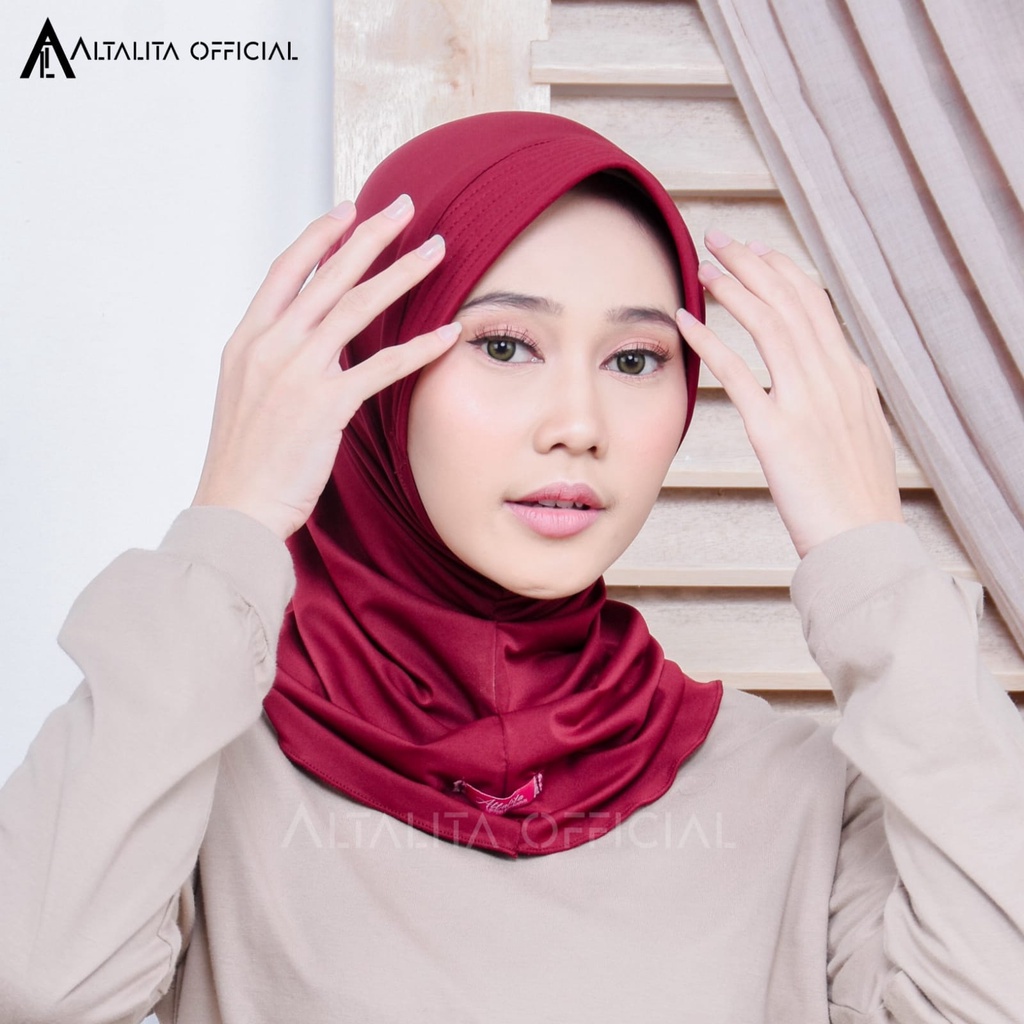 Altalita - Hijab Instan Nadira Sport Bergo Instant Sporty Jersey Spandek Premium pet Antem Olahraga Volly Senam High Quality