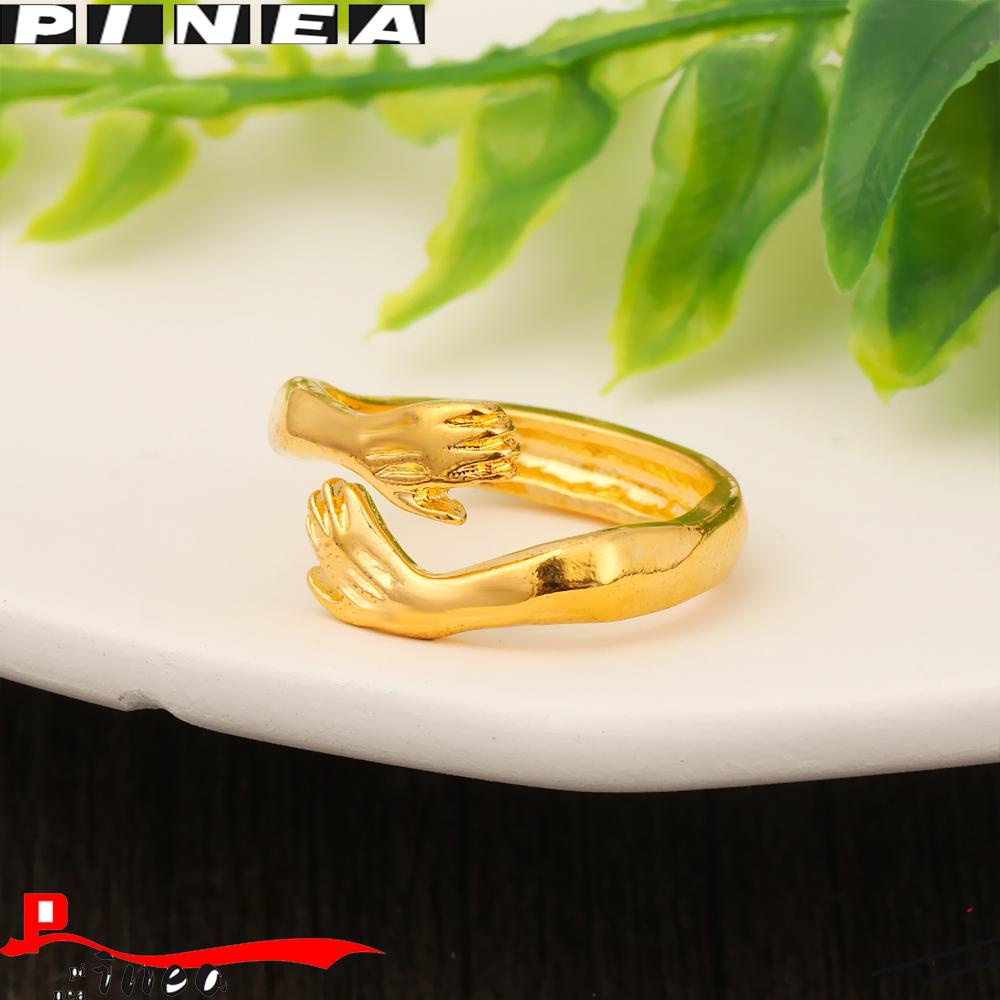 Cincin Tangan Nanas Ukir Pecinta Hadiah Perhiasan Pasangan Pernikahan Jari Terbuka