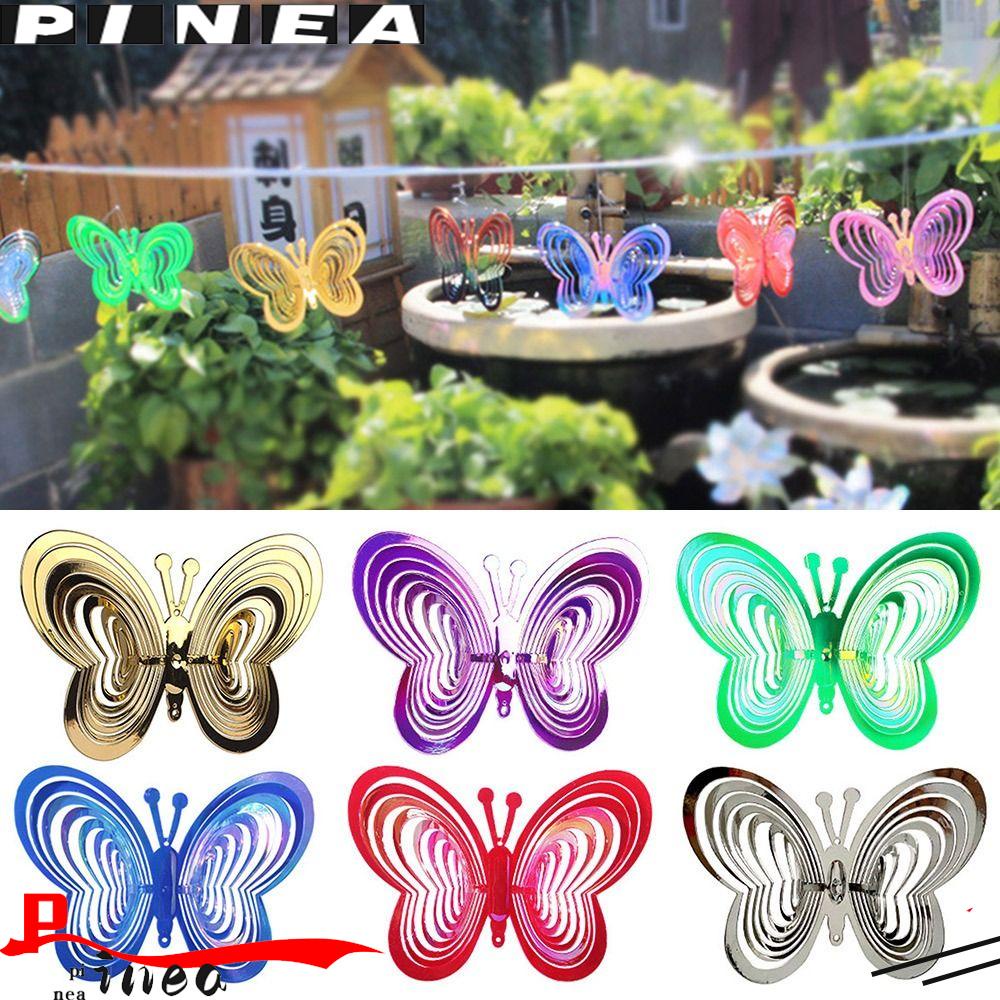 Spinner Angin Kupu Nanas Dekorasi Outdoor Taman Butterfly Reflektif