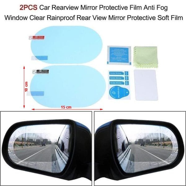 Anti Fog Kaca Spion Mobil Rainproof Film Oval 135 x 95 mm 2 Pcs