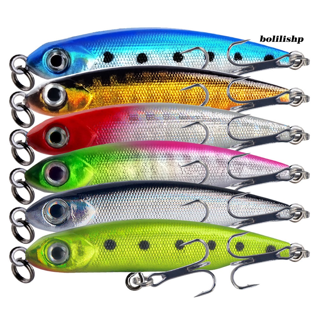 Bo-5.3cm/3g Lure Bait 2kait Treble Tajam Barb Vibrant Steel Balls Plat Lidah Panjang Tenggelam Perlahan Umpan Bionik Untuk Memancing Di Luar Ruangan