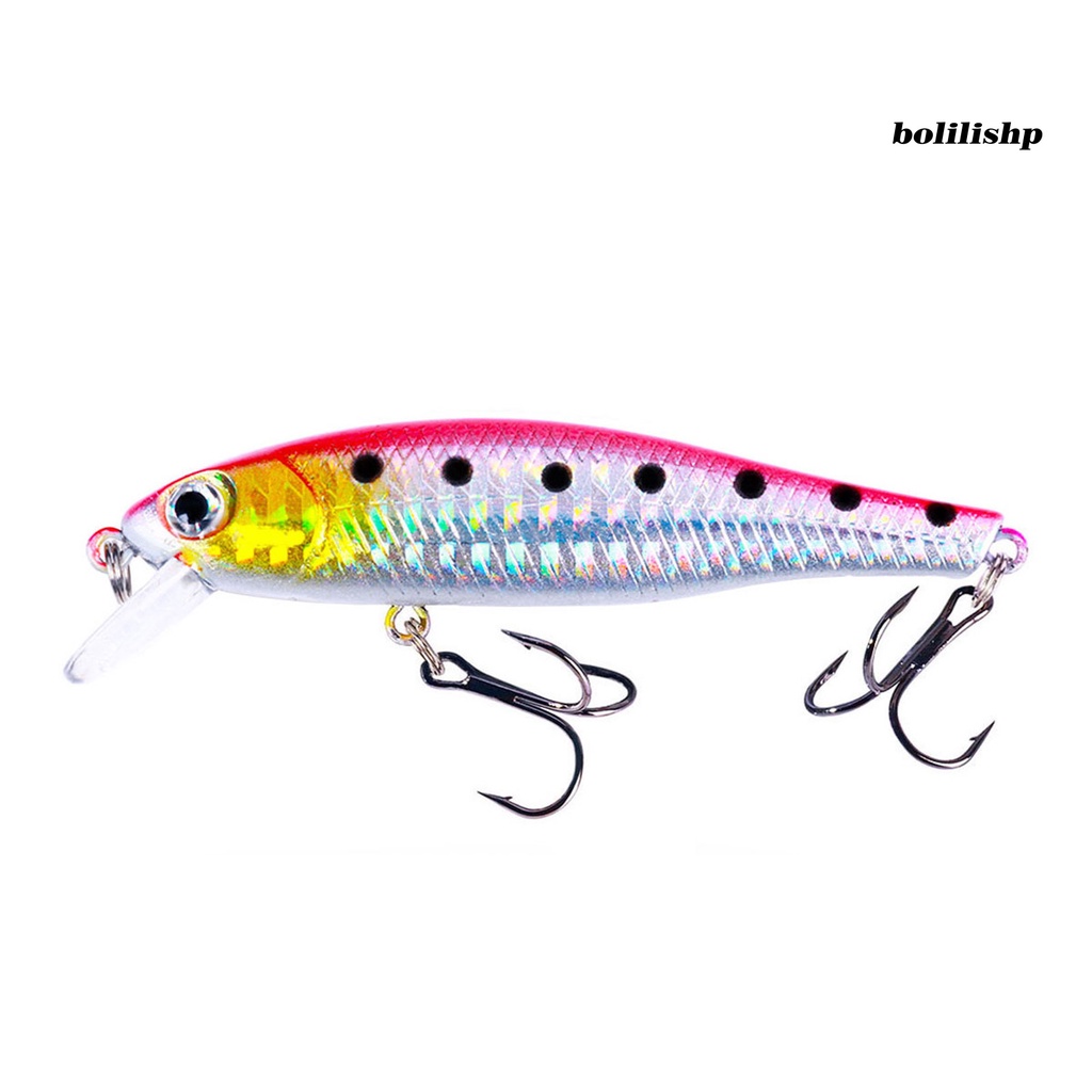 Bo-8.8cm Umpan Bionik 3D Simulasi Fisheyes Treble Hook Menggoda Realistis Mengambang Ikan Kecil Umpan Palsu Memancing Luar Ruangan