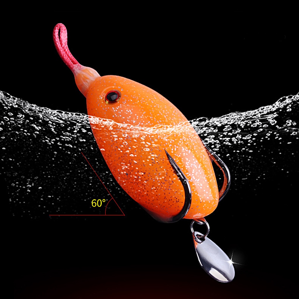 Bo-6cm/13g Umpan Umpan Ikan Penembus Kuat Tajam Hidup Bionic Bentuk Kodok Ikan Lembut Umpan Buatan Fishing Tackle