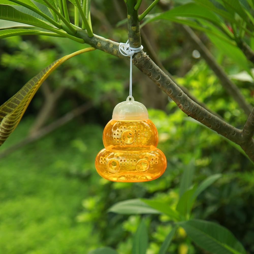 [Elegan] Bee Catcher Portable Perangkap Serangga Plastik Gantung Untuk Indoor Outdoor Bentuk Labu Pembunuh Tawon