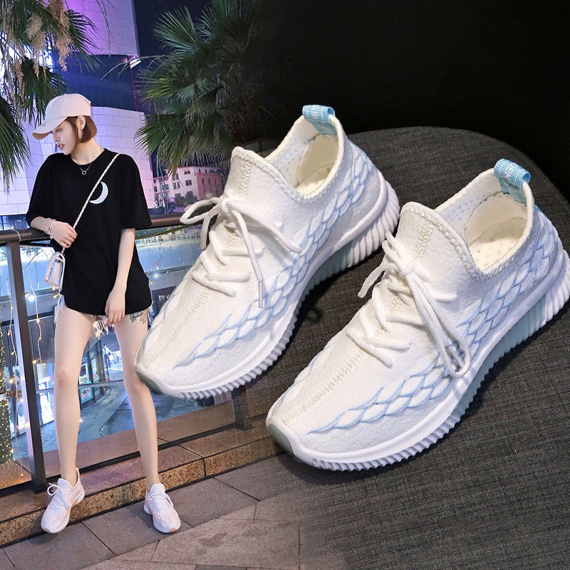 TOPGROSIR LV0276 Sepatu Sneakers Flyknit Fashion Wanita Import Ala Korean