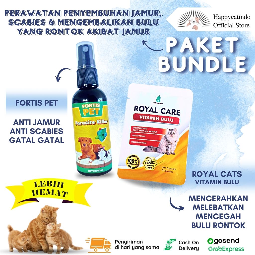 Perawatan Lengkap Anabul Paket Vitamin BULU ANTI RONTOK, PENAMBAH NAFSU MAKAN, PENJAGA IMUN ANTI VIRUS Paling Ampuh Isi 5 Kapsul